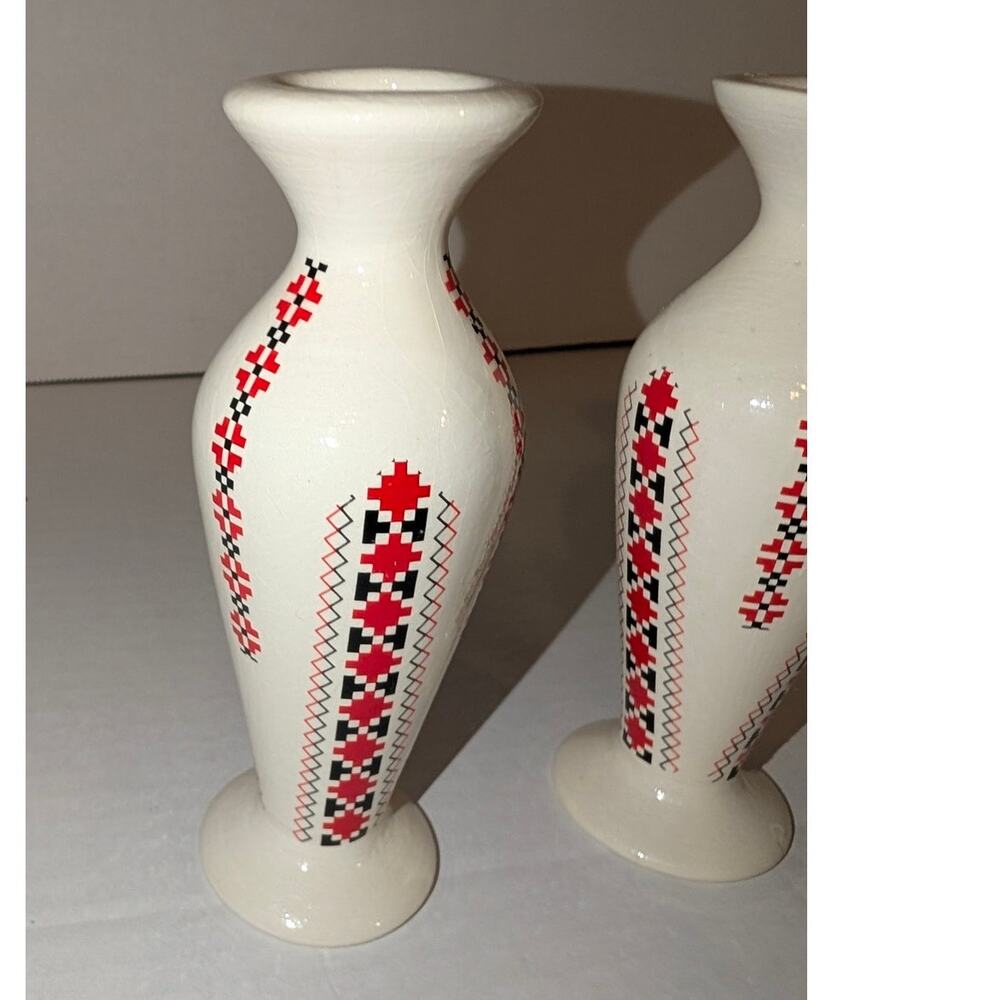 3 Vintage Beautiful Byd Vases Ukrainian Art Fantasy Hand Painted Original box - Picture 2 of 12